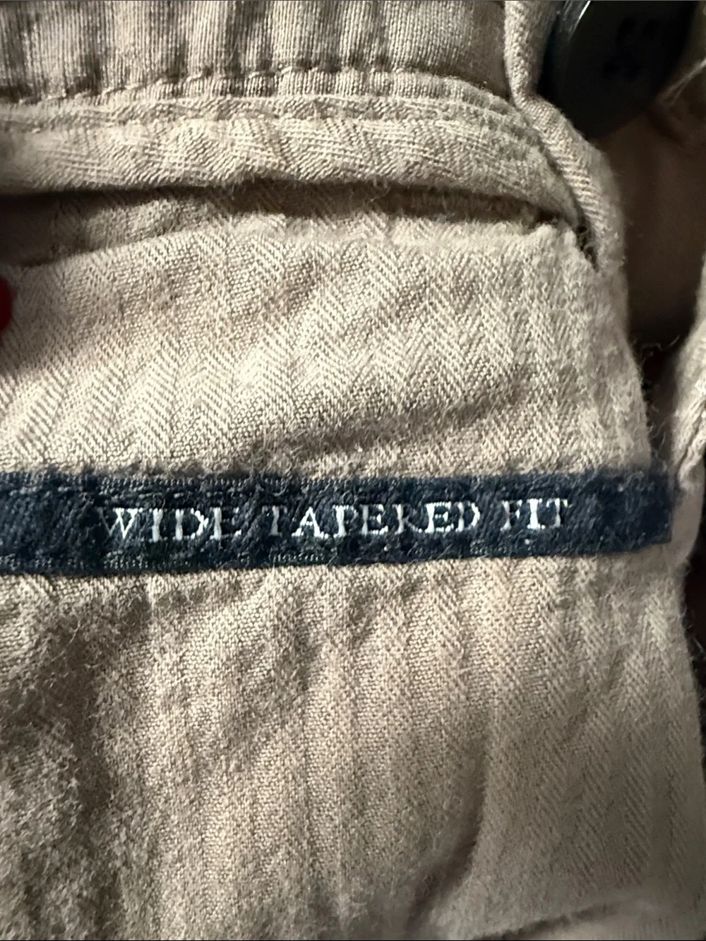 AllSaints trousers with a pleated front and a button closure